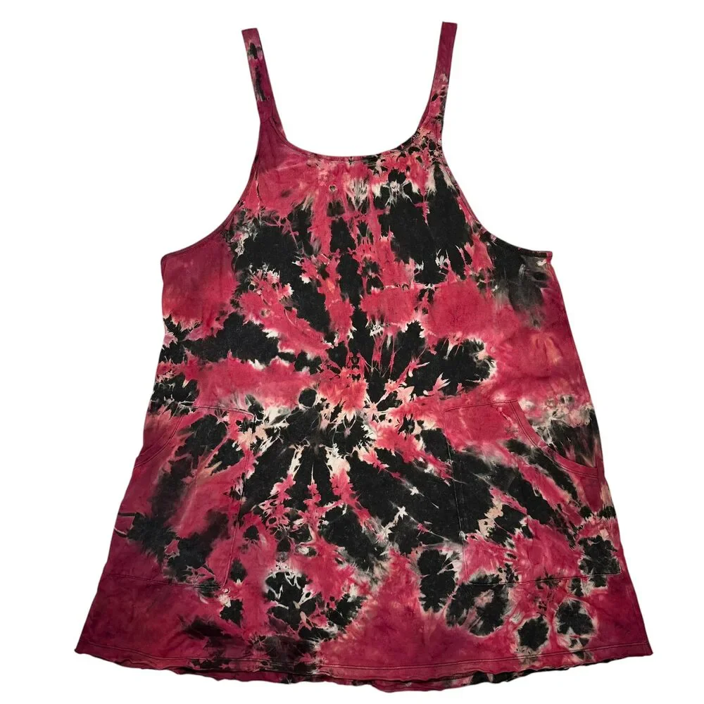 Dark Raspberry Romper Dress- Large - Picture 1 of 5